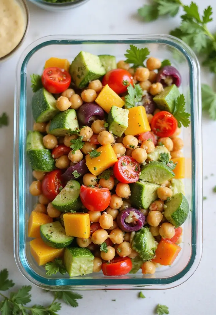 25 Lunch Box Ideas for Husband That Show You Care 15 25 Lunch Box Ideas for Husband That Show You Care - 3. Mediterranean Chickpea Salad