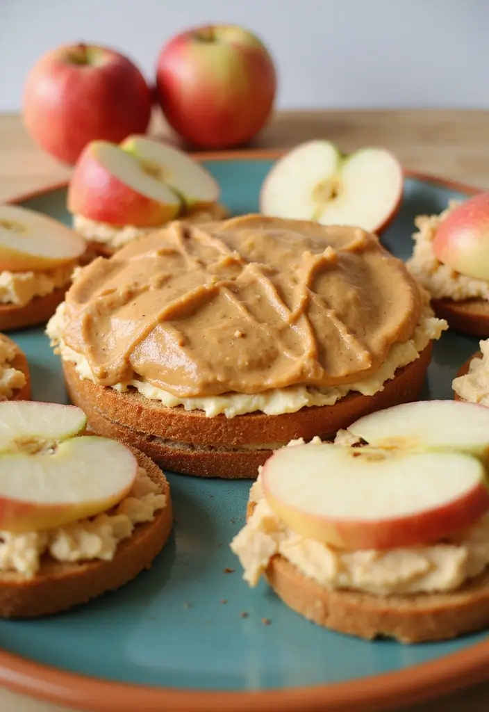25 Lunch Ideas for 12-Month-Old Babies That Are Nutritious and Simple 59 25 Lunch Ideas for 12-Month-Old Babies That Are Nutritious and Simple - 11. Apple and Peanut Butter Sandwiches