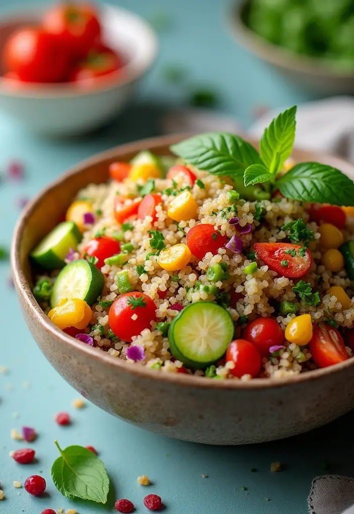 25 Lunch Ideas for 12-Month-Old Babies That Are Nutritious and Simple 28 25 Lunch Ideas for 12-Month-Old Babies That Are Nutritious and Simple - 6. Quinoa and Veggie Salad