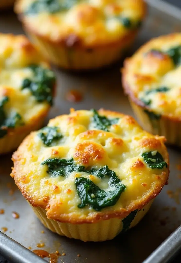 25 Lunch Ideas for 12-Month-Old Babies That Are Nutritious and Simple 35 25 Lunch Ideas for 12-Month-Old Babies That Are Nutritious and Simple - 7. Egg Muffins with Spinach and Cheese
