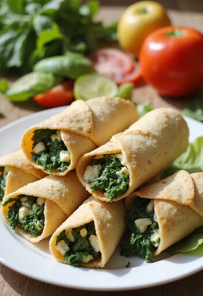 25 Lunch Ideas for Field Trips That Travel Well and Stay Fresh 70 25 Lunch Ideas for Field Trips That Travel Well and Stay Fresh - 12. Spinach and Feta Stuffed Wraps