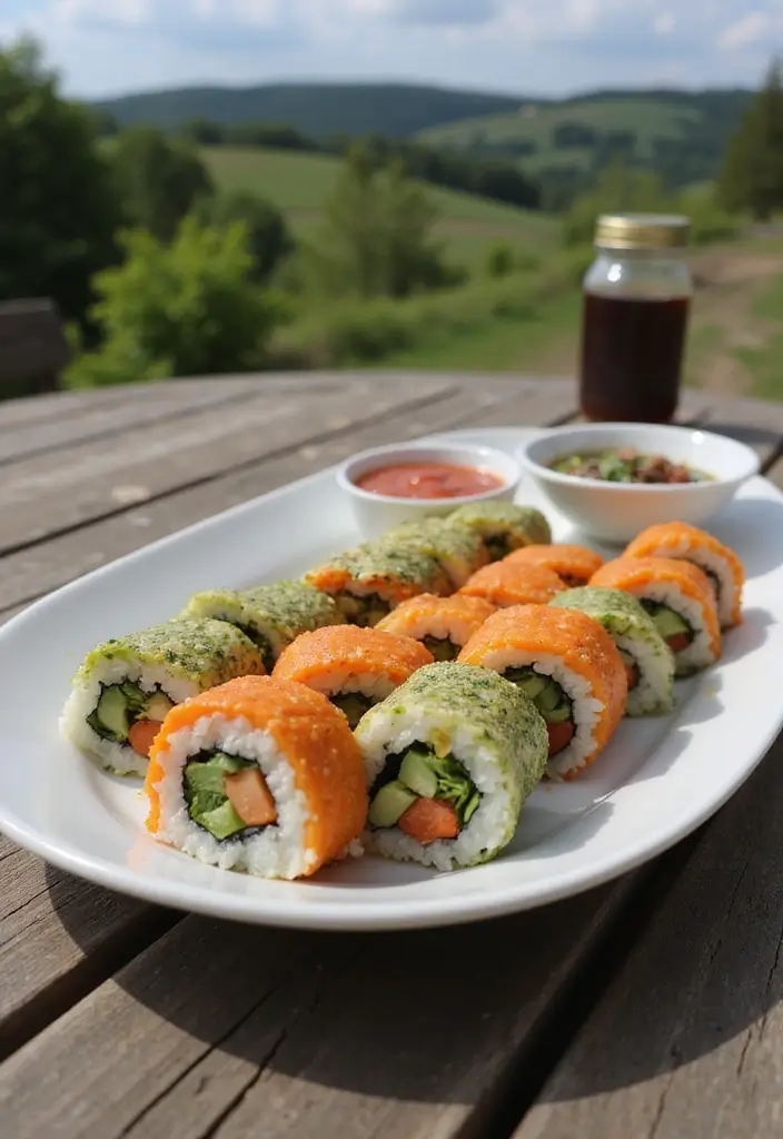 25 Lunch Ideas for Field Trips That Travel Well and Stay Fresh 84 25 Lunch Ideas for Field Trips That Travel Well and Stay Fresh - 14. Veggie Sushi Rolls
