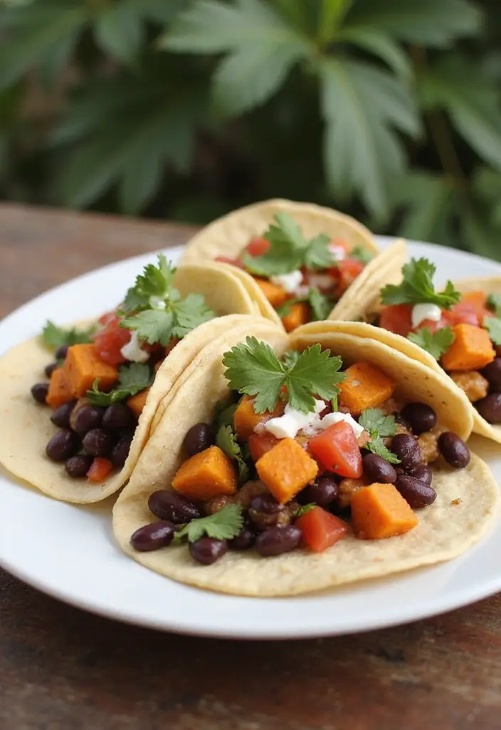 25 Lunch Ideas for Field Trips That Travel Well and Stay Fresh 108 25 Lunch Ideas for Field Trips That Travel Well and Stay Fresh - 18. Sweet Potato and Black Bean Tacos