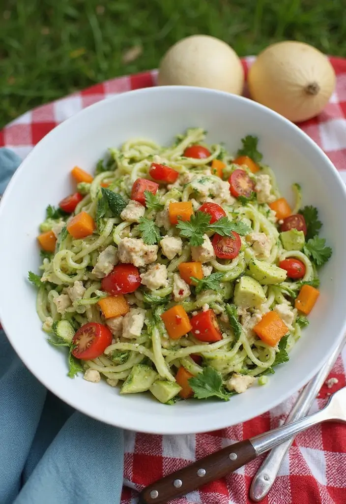25 Lunch Ideas for Field Trips That Travel Well and Stay Fresh 134 25 Lunch Ideas for Field Trips That Travel Well and Stay Fresh - 22. Zucchini Noodle Salad