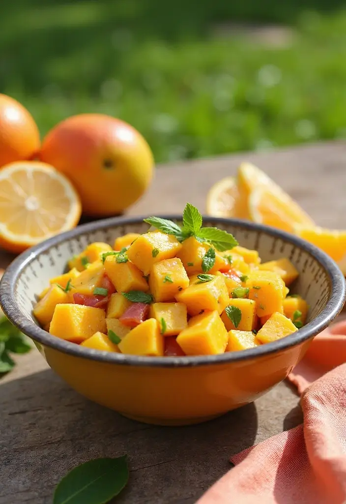 25 Lunch Ideas for Field Trips That Travel Well and Stay Fresh 146 25 Lunch Ideas for Field Trips That Travel Well and Stay Fresh - 24. Mango Citrus Salad
