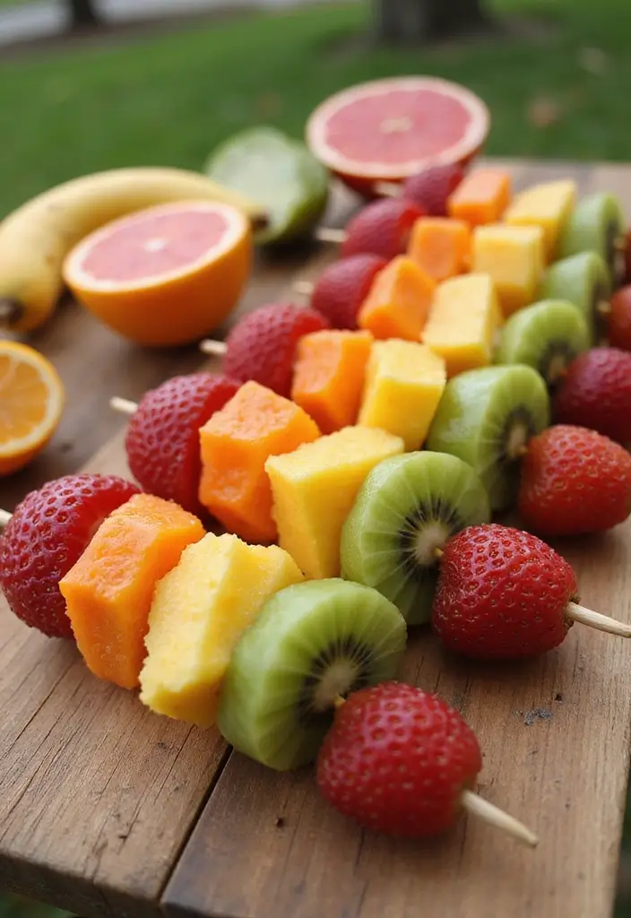 25 Lunch Ideas for Field Trips That Travel Well and Stay Fresh 18 25 Lunch Ideas for Field Trips That Travel Well and Stay Fresh - 4. Fruit Skewers