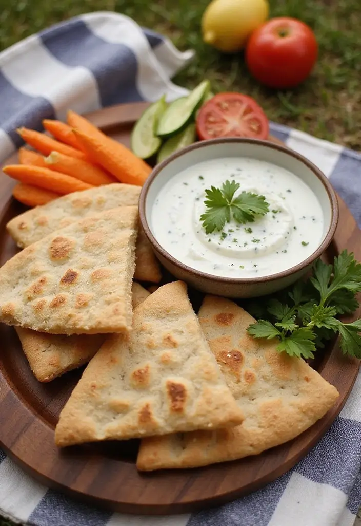 25 Lunch Ideas for Field Trips That Travel Well and Stay Fresh 25 25 Lunch Ideas for Field Trips That Travel Well and Stay Fresh - 5. Pita Bread with Tzatziki