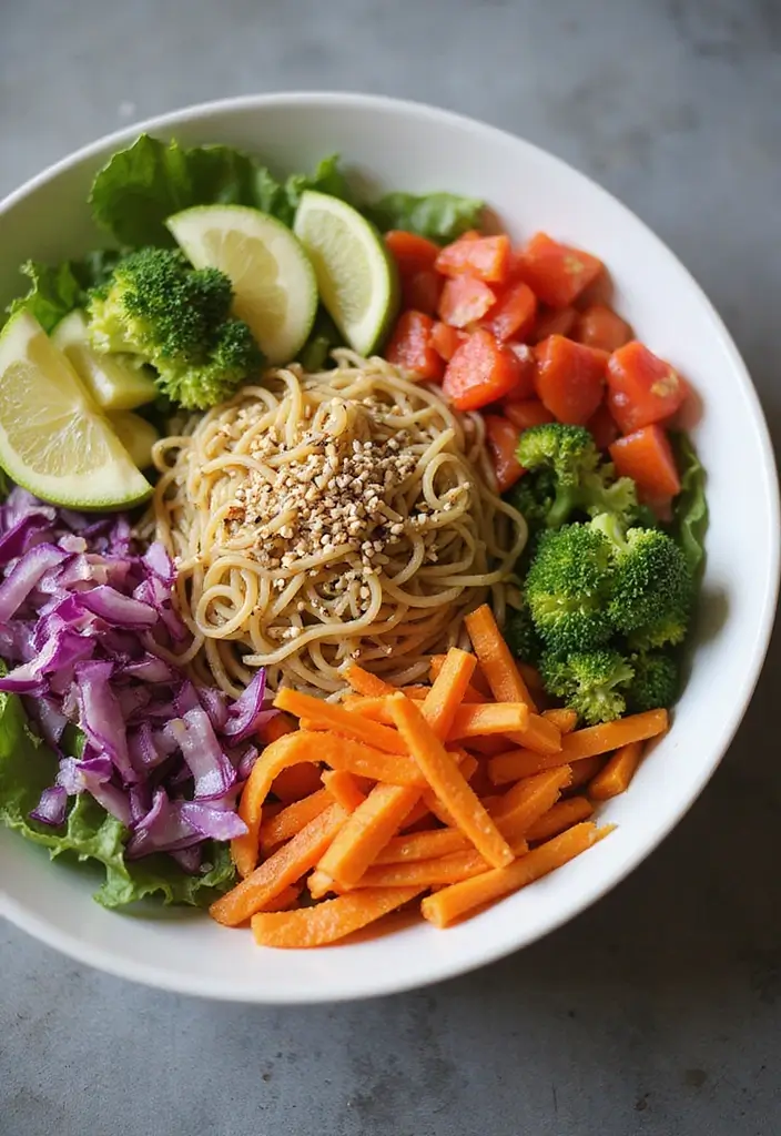 25 Lunch Ideas for a Crowd That Are Easy to Serve and Delicious - 11. Asian Noodle Salad