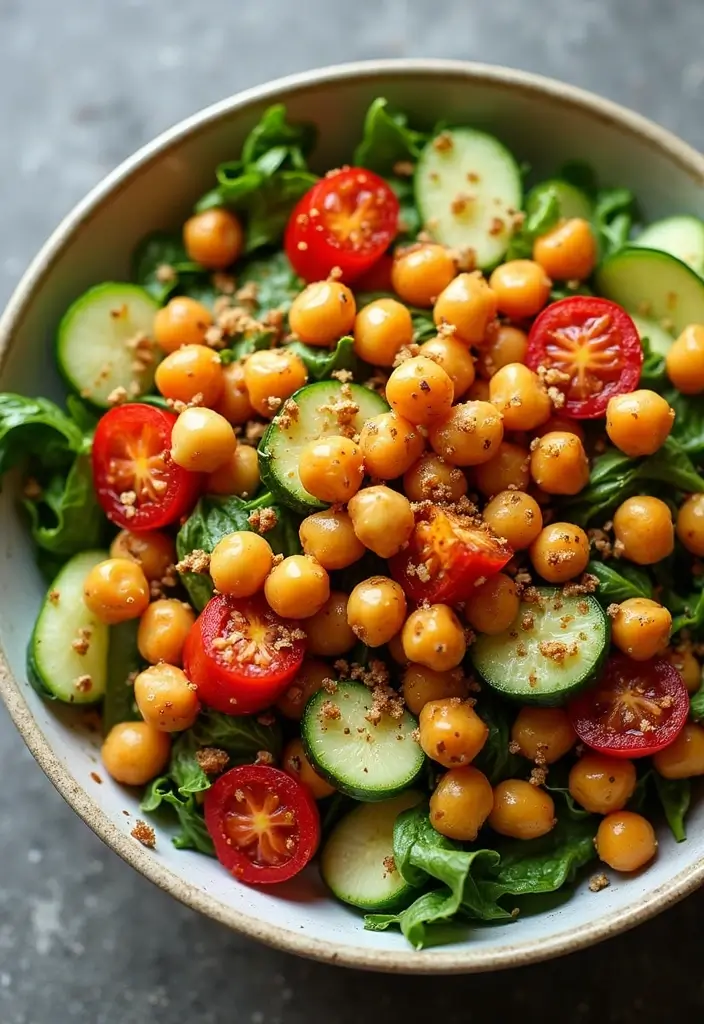 25 Lunch Ideas for a Crowd That Are Easy to Serve and Delicious - 13. Roasted Chickpea Salad