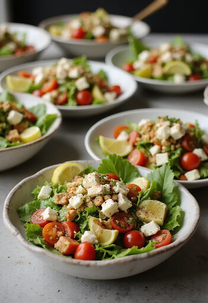 25 Lunch Ideas for a Crowd That Are Easy to Serve and Delicious - 20. Greek Salad Bowls
