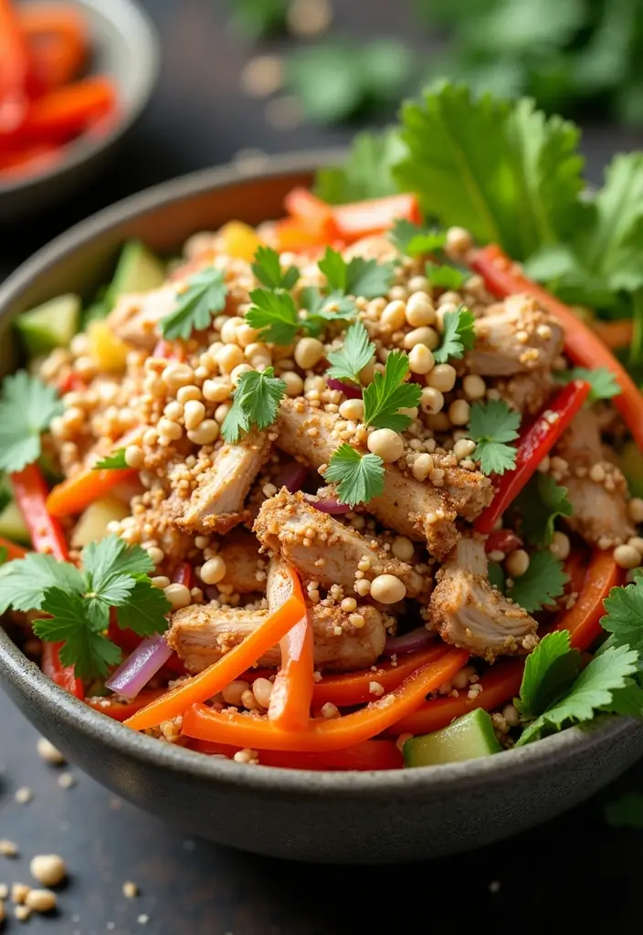 25 Lunch Ideas for a Crowd That Are Easy to Serve and Delicious - 5. Thai Chicken Salad