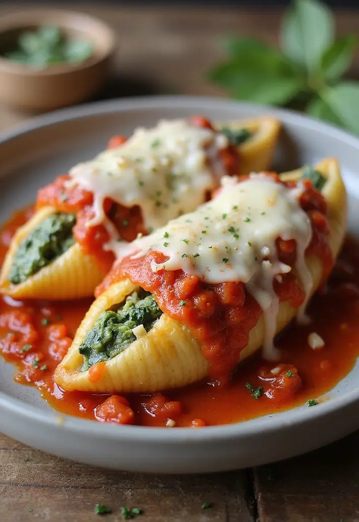 25 Lunch Ideas for a Crowd That Are Easy to Serve and Delicious - 8. Spinach and Feta Stuffed Shells
