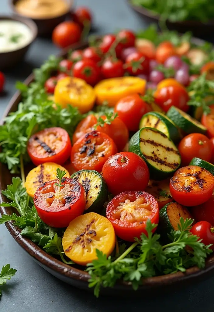 25 Lunch Ideas for a Crowd That Are Easy to Serve and Delicious - 9. Grilled Veggie Platter