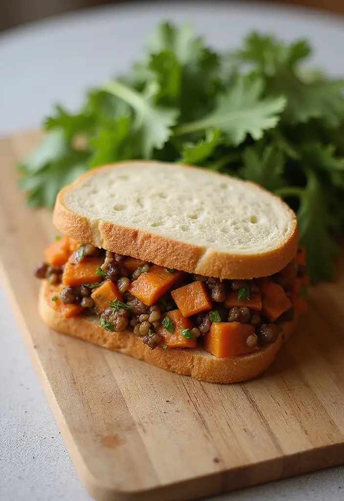25 Lunch Sandwich Ideas for Work That Go Beyond the Basics 109 25 Lunch Sandwich Ideas for Work That Go Beyond the Basics - 17. Lentil and Sweet Potato Sandwich