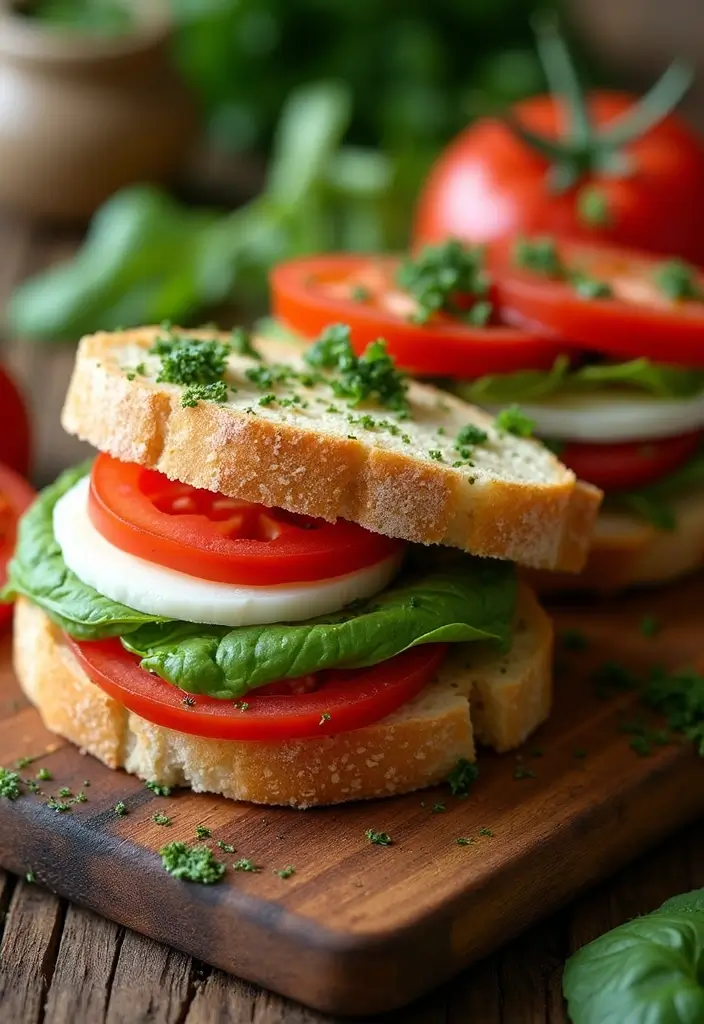 25 Lunch Sandwich Ideas for Work That Go Beyond the Basics 121 25 Lunch Sandwich Ideas for Work That Go Beyond the Basics - 19. Caprese Sandwich with Pesto