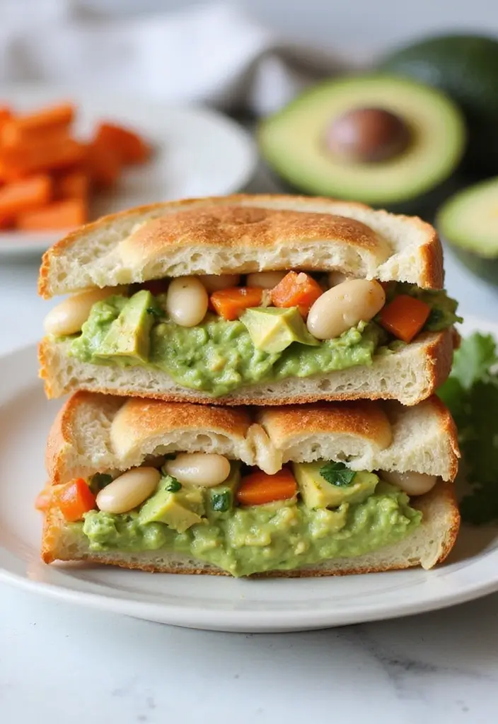 25 Lunch Sandwich Ideas for Work That Go Beyond the Basics 143 25 Lunch Sandwich Ideas for Work That Go Beyond the Basics - 23. Creamy Avocado and White Bean Sandwich