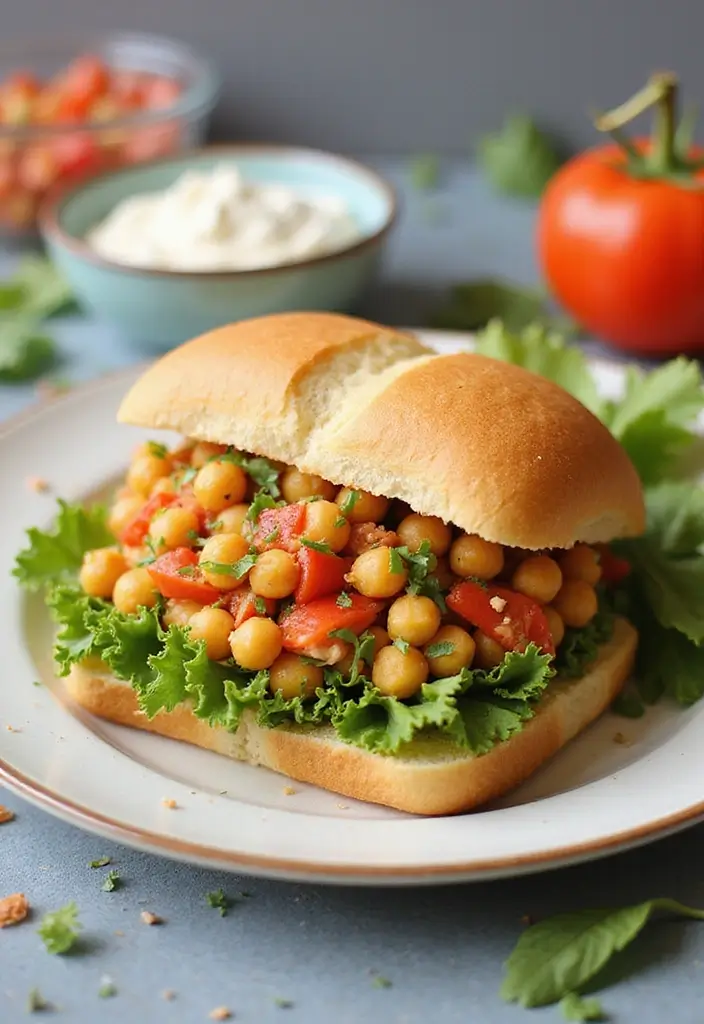 25 Lunch Sandwich Ideas for Work That Go Beyond the Basics 29 25 Lunch Sandwich Ideas for Work That Go Beyond the Basics - 5. Smashed Chickpea Salad Sandwich