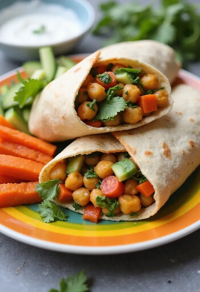 25 Lunch Sandwich Ideas for Work That Go Beyond the Basics 43 25 Lunch Sandwich Ideas for Work That Go Beyond the Basics - 7. Mediterranean Chickpea Wrap
