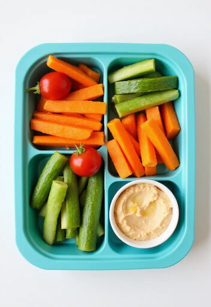 25 Non-Sandwich School Lunch Ideas for Kids That They’ll Actually Eat 15 25 Non-Sandwich School Lunch Ideas for Kids That They’ll Actually Eat - 3. Veggie & Hummus Snack Packs
