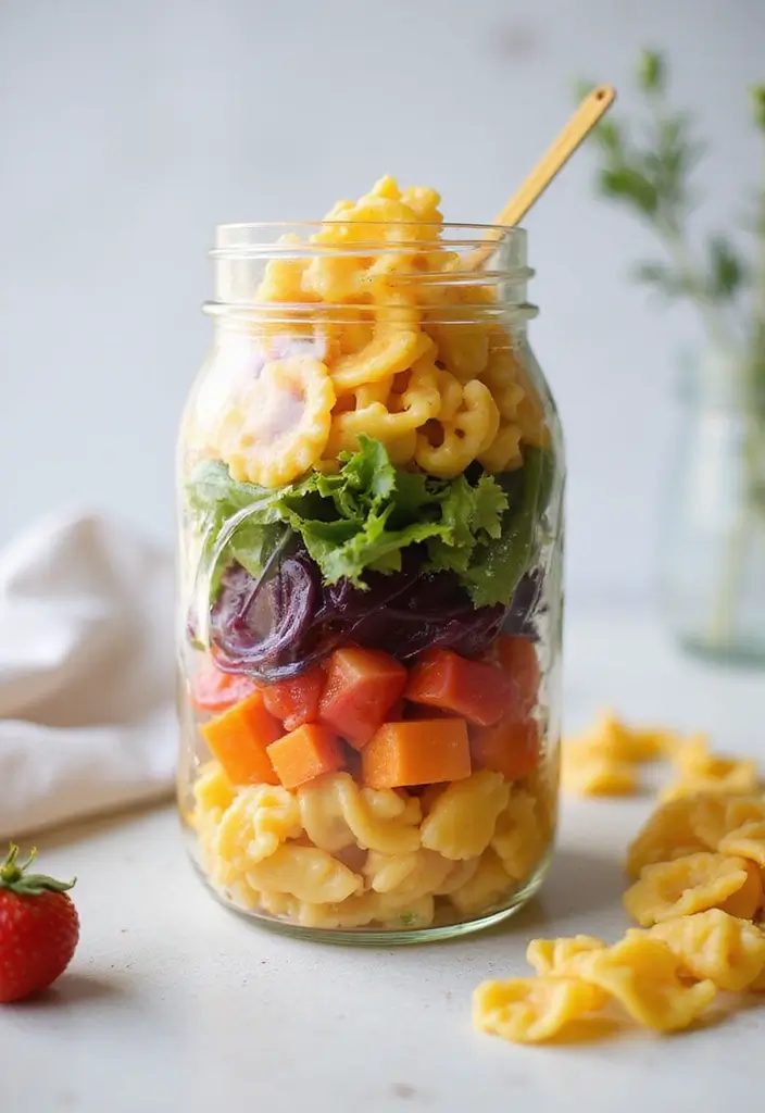 25 Non-Sandwich School Lunch Ideas for Kids That They’ll Actually Eat 20 25 Non-Sandwich School Lunch Ideas for Kids That They’ll Actually Eat - 4. Pasta Salad Jars