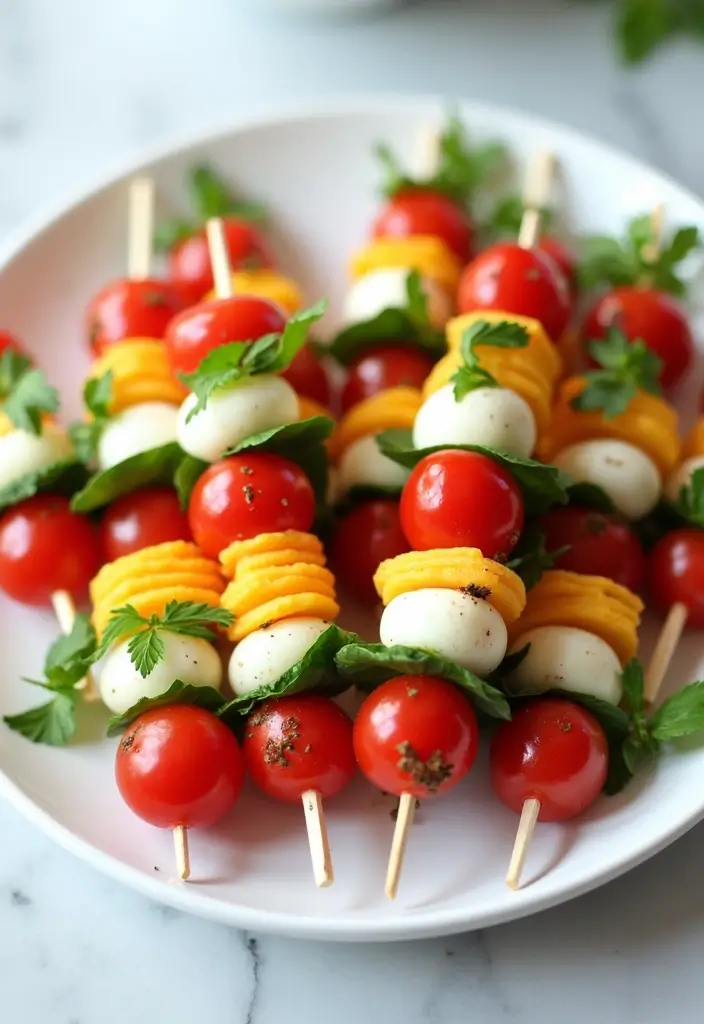 25 Non-Sandwich School Lunch Ideas for Kids That They’ll Actually Eat 53 25 Non-Sandwich School Lunch Ideas for Kids That They’ll Actually Eat - 9. Caprese Skewers