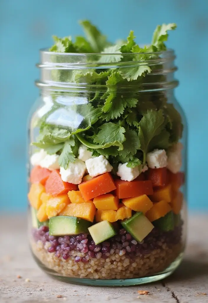 25 Packed Lunch Ideas for Work That Are Simple and Delicious 1 25 Packed Lunch Ideas for Work That Are Simple and Delicious - 1. Quinoa Salad Jars
