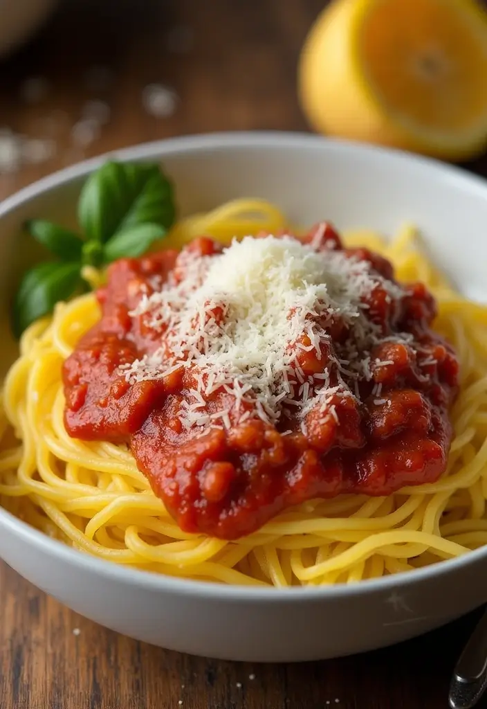 25 Packed Lunch Ideas for Work That Are Simple and Delicious 79 25 Packed Lunch Ideas for Work That Are Simple and Delicious - 13. Spaghetti Squash with Marinara