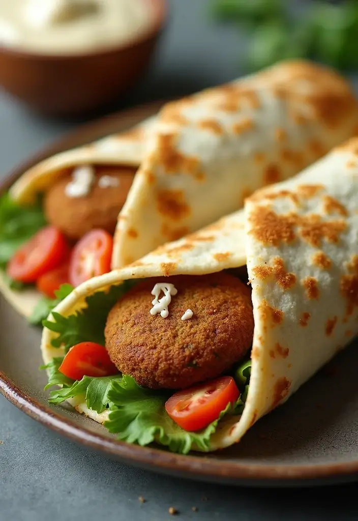 25 Packed Lunch Ideas for Work That Are Simple and Delicious 112 25 Packed Lunch Ideas for Work That Are Simple and Delicious - 18. Baked Falafel Wrap