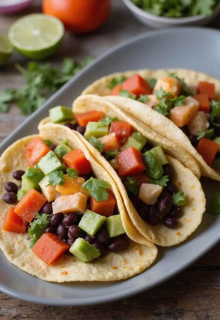 25 Packed Lunch Ideas for Work That Are Simple and Delicious 131 25 Packed Lunch Ideas for Work That Are Simple and Delicious - 21. Black Bean Tacos