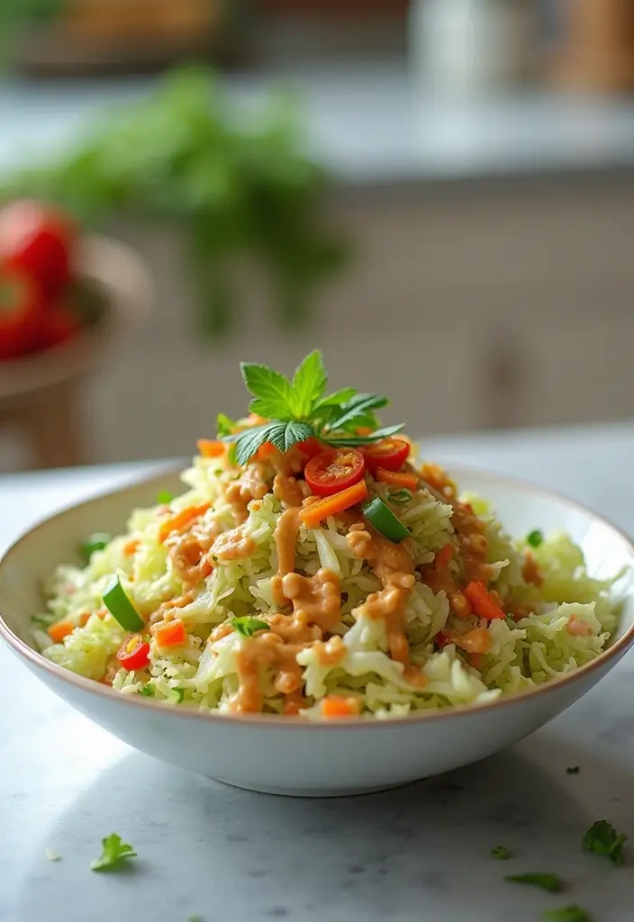 25 Packed Lunch Ideas for Work That Are Simple and Delicious 150 25 Packed Lunch Ideas for Work That Are Simple and Delicious - 24. Cabbage Salad with Peanut Dressing