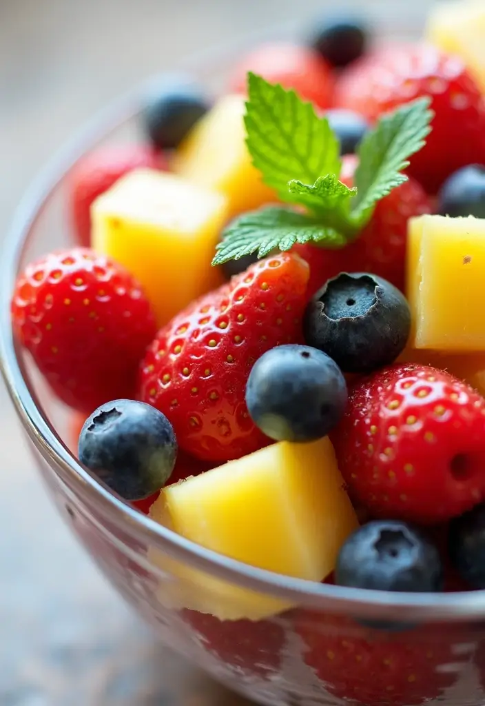 25 Packed Lunch Ideas for Work That Are Simple and Delicious 155 25 Packed Lunch Ideas for Work That Are Simple and Delicious - 25. Fruit Salad with Mint