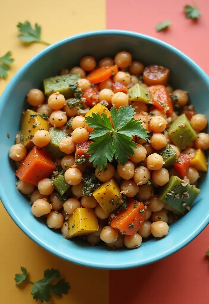 25 Packed Lunch Ideas for Work That Are Simple and Delicious 13 25 Packed Lunch Ideas for Work That Are Simple and Delicious - 3. Mediterranean Chickpea Bowl