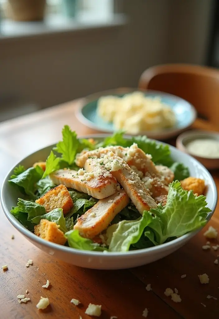25 Packed Lunch Ideas for Work That Are Simple and Delicious 53 25 Packed Lunch Ideas for Work That Are Simple and Delicious - 9. Chicken Caesar Salad