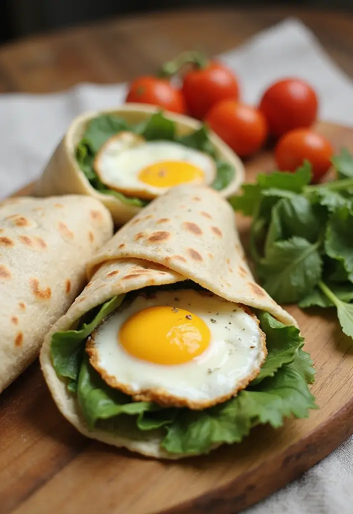 26 Healthy Lunch Ideas with Eggs That Are Protein-Rich and Easy 64 26 Healthy Lunch Ideas with Eggs That Are Protein-Rich and Easy - 12. Egg and Spinach Wrap