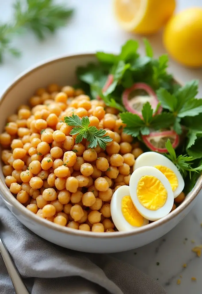 26 Healthy Lunch Ideas with Eggs That Are Protein-Rich and Easy 71 26 Healthy Lunch Ideas with Eggs That Are Protein-Rich and Easy - 13. Egg and Chickpea Salad