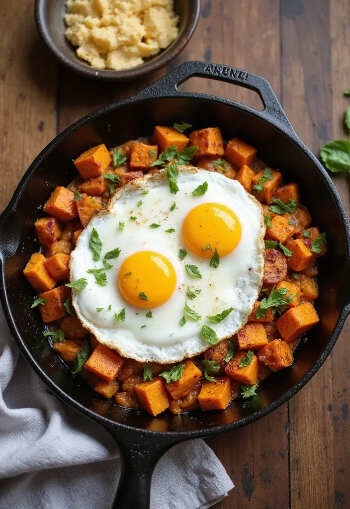 26 Healthy Lunch Ideas with Eggs That Are Protein-Rich and Easy 140 26 Healthy Lunch Ideas with Eggs That Are Protein-Rich and Easy - 24. Egg and Sweet Potato Hash