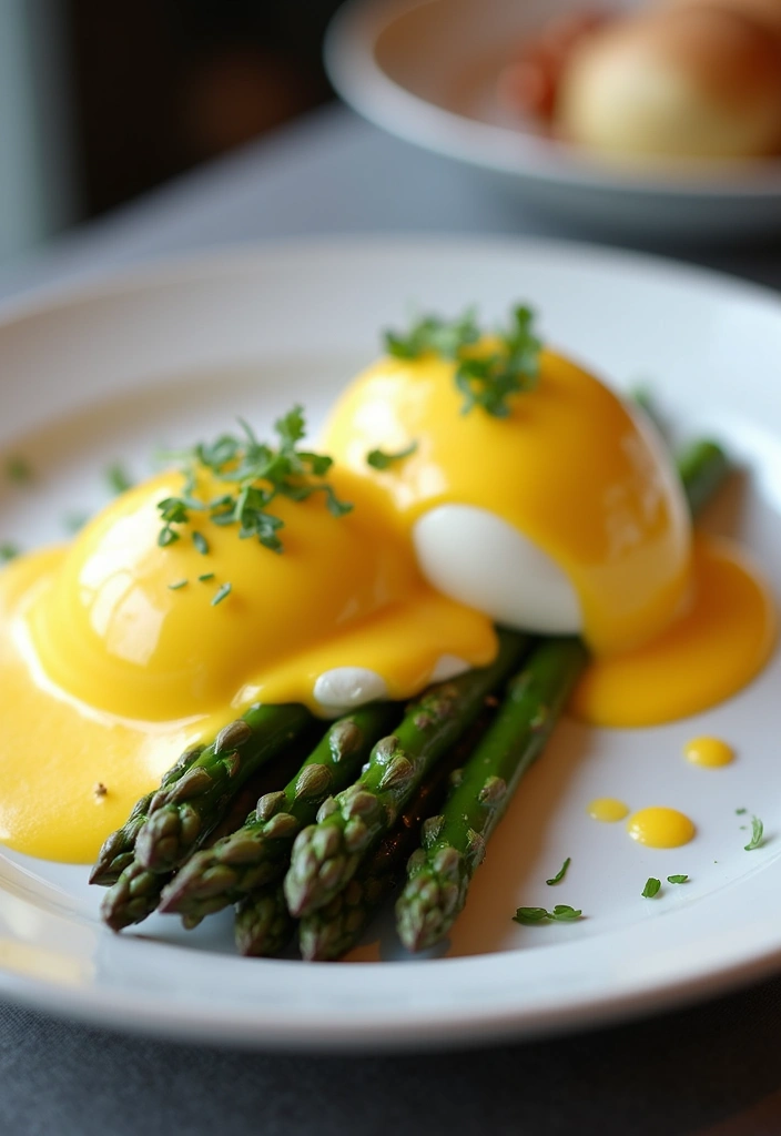 26 Healthy Lunch Ideas with Eggs That Are Protein-Rich and Easy 147 26 Healthy Lunch Ideas with Eggs That Are Protein-Rich and Easy - 25. Eggs with Asparagus and Hollandaise
