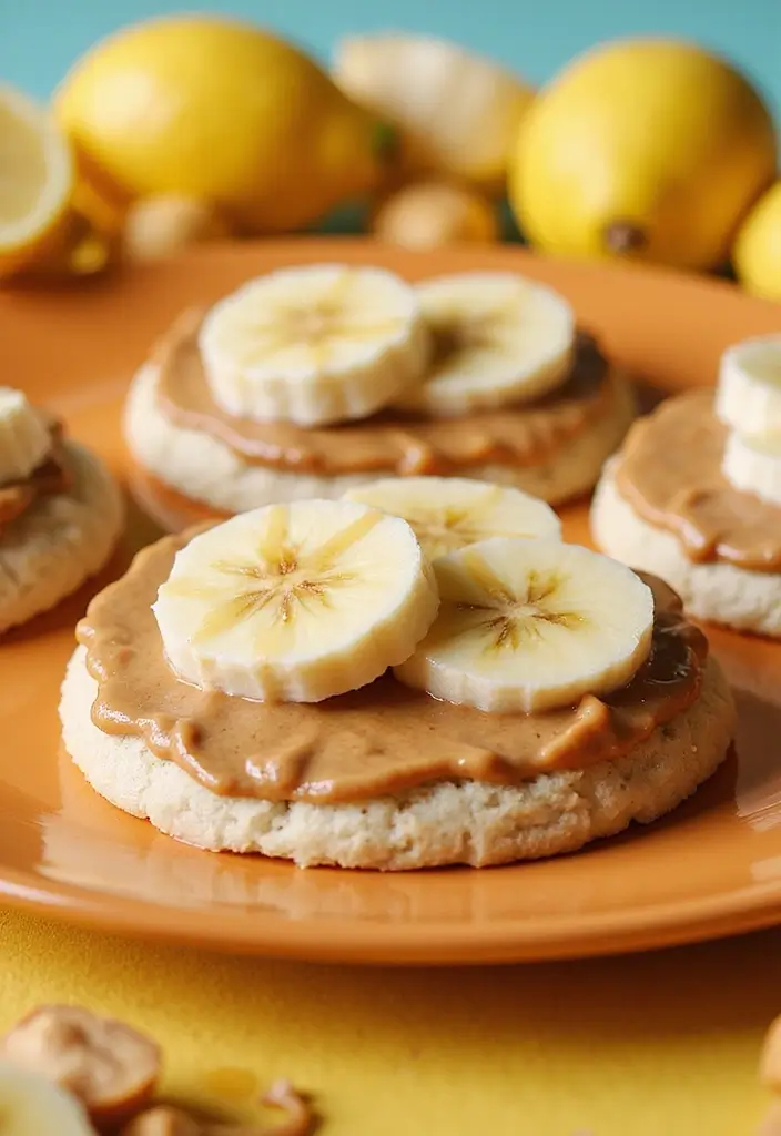 26 High Protein Lunch Box Ideas to Keep You Full Longer - 10. Peanut Butter and Banana Rice Cakes