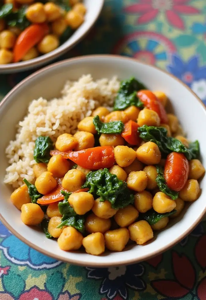 26 High Protein Lunch Box Ideas to Keep You Full Longer - 17. Coconut Curry Chickpeas
