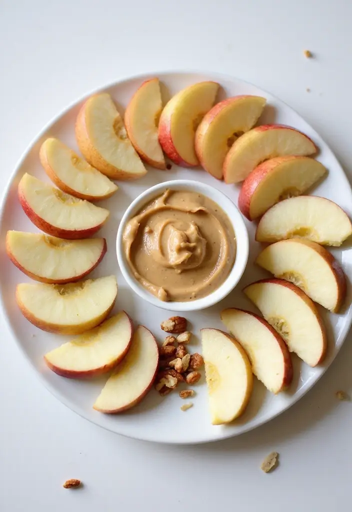 26 High Protein Lunch Box Ideas to Keep You Full Longer - 20. Almond Butter and Apple Slices