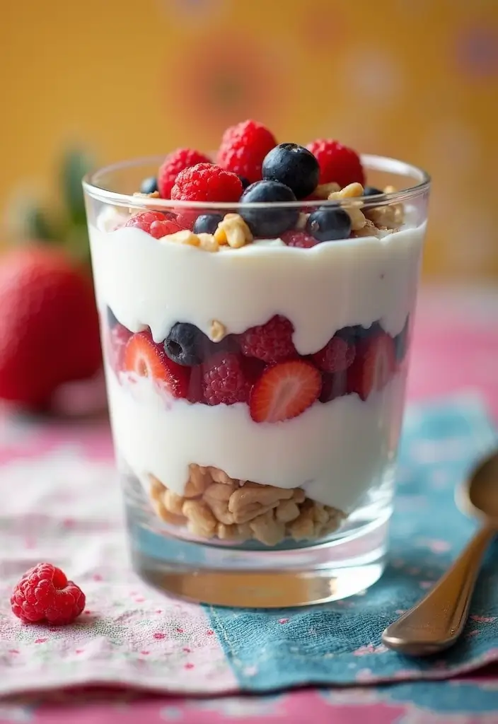 26 High Protein Lunch Box Ideas to Keep You Full Longer - 4. Greek Yogurt Parfait with Nuts and Berries