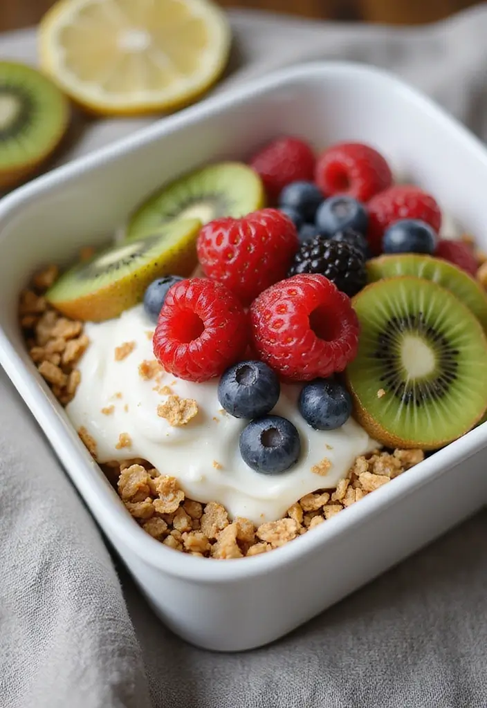 26 Japanese Bento Box Recipes and Lunch Ideas to Try This Week - 15. Fruit and Yogurt Bento