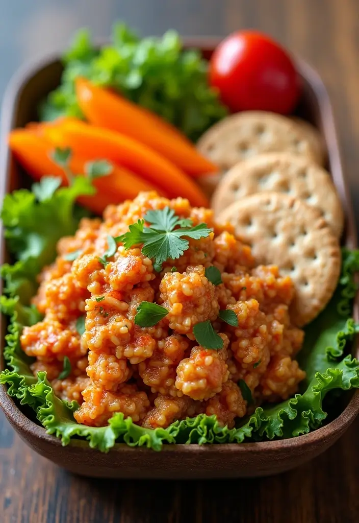 26 Japanese Bento Box Recipes and Lunch Ideas to Try This Week - 16. Spicy Tuna Salad Bento