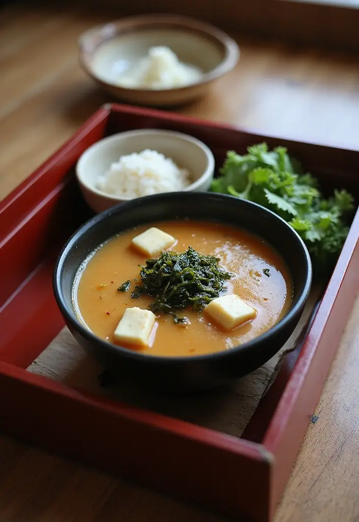 26 Japanese Bento Box Recipes and Lunch Ideas to Try This Week - 5. Miso Soup and Rice Bento