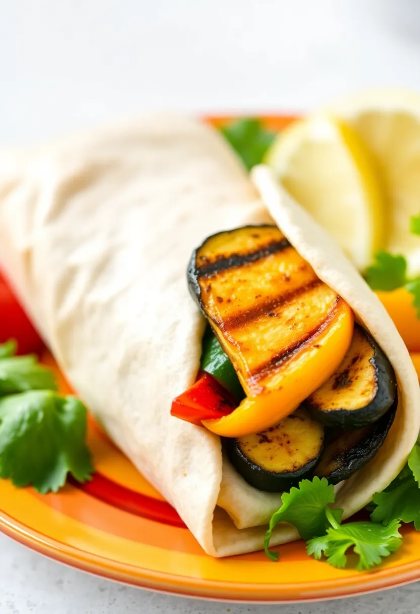 26 Low Carb Lunch Ideas for Work That Taste Delicious and Keep You Full 86 26 Low Carb Lunch Ideas for Work That Taste Delicious and Keep You Full - 14. Grilled Vegetable and Hummus Wrap