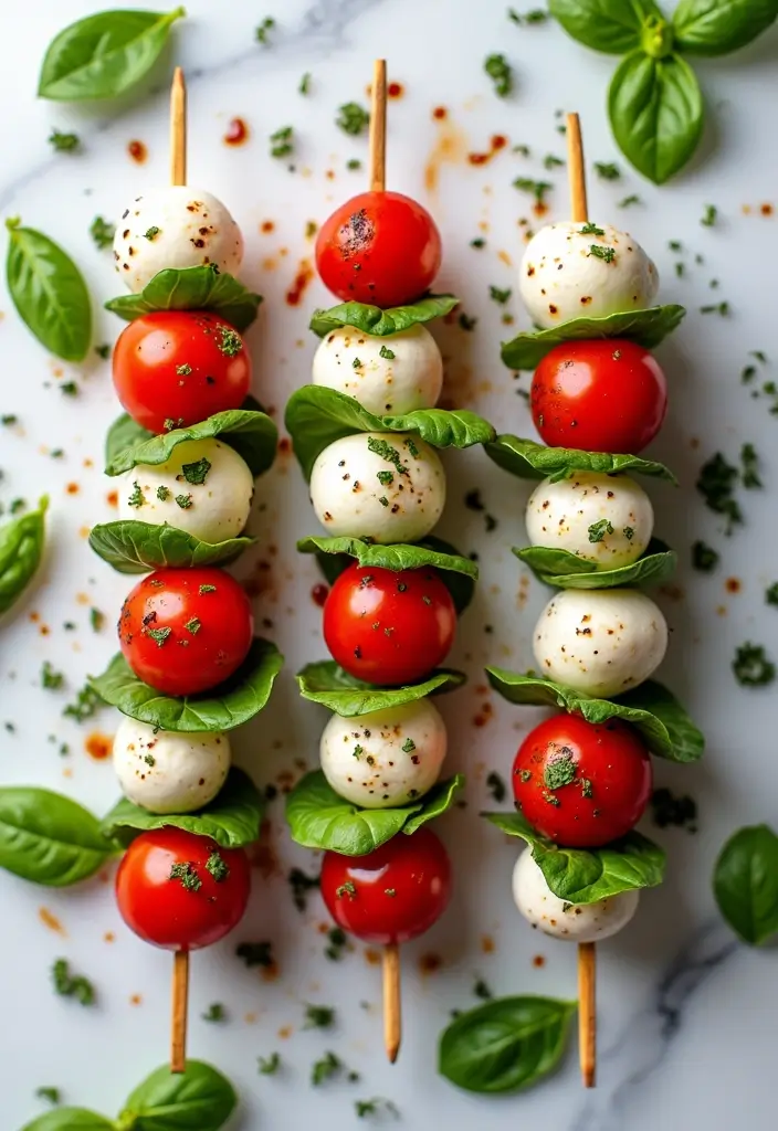 26 Low Carb Lunch Ideas for Work That Taste Delicious and Keep You Full 34 26 Low Carb Lunch Ideas for Work That Taste Delicious and Keep You Full - 6. Caprese Salad Skewers