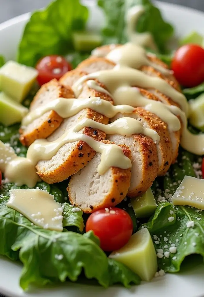26 Low Carb Lunch Ideas for Work That Taste Delicious and Keep You Full 48 26 Low Carb Lunch Ideas for Work That Taste Delicious and Keep You Full - 8. Chicken Caesar Salad