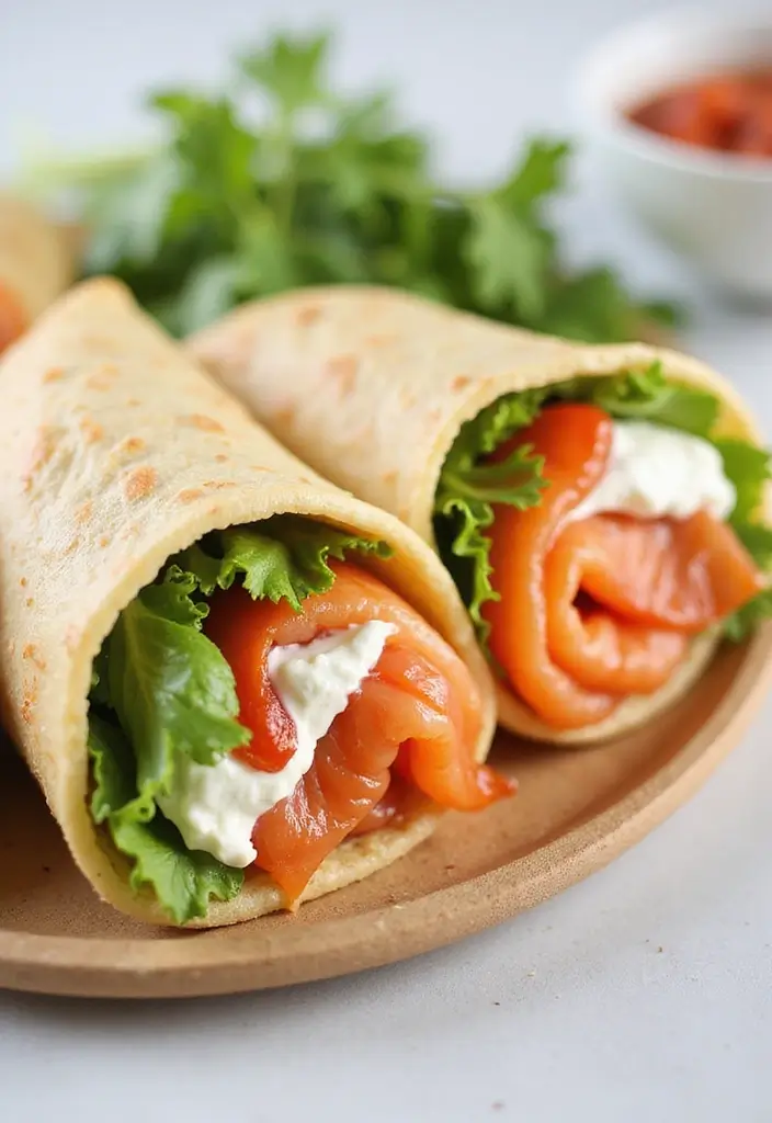 26 Lunch Ideas for Picky Eaters Adults Will Love Too 116 26 Lunch Ideas for Picky Eaters Adults Will Love Too - 20. Smoked Salmon and Cream Cheese Wrap