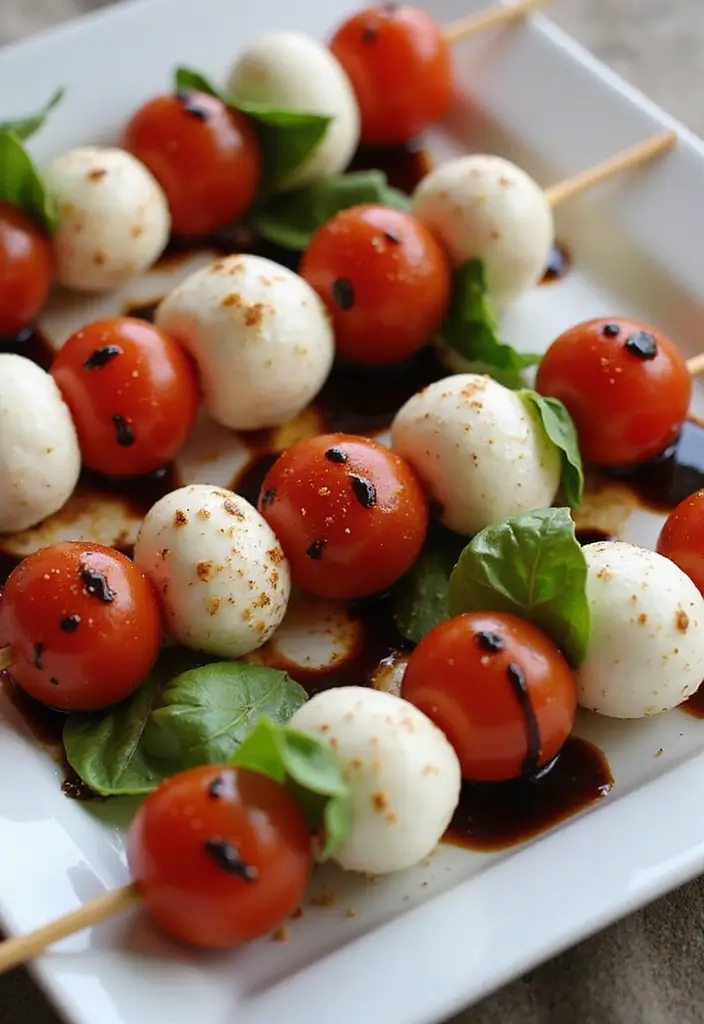 26 Lunch Ideas for Picky Eaters Adults Will Love Too 9 26 Lunch Ideas for Picky Eaters Adults Will Love Too - 3. Caprese Skewers