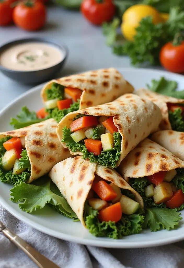 27 Healthy Hot Lunch Ideas for Work That Are Warm and Satisfying 151 27 Healthy Hot Lunch Ideas for Work That Are Warm and Satisfying - 23. Grilled Veggie Wraps